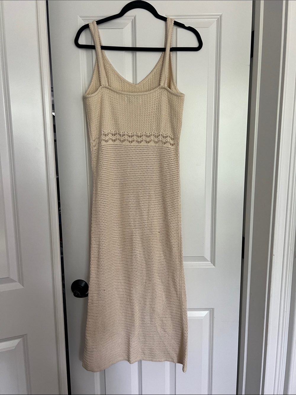 Old Navy Cream Crochet Maxi Dress - Picture 3 of 6